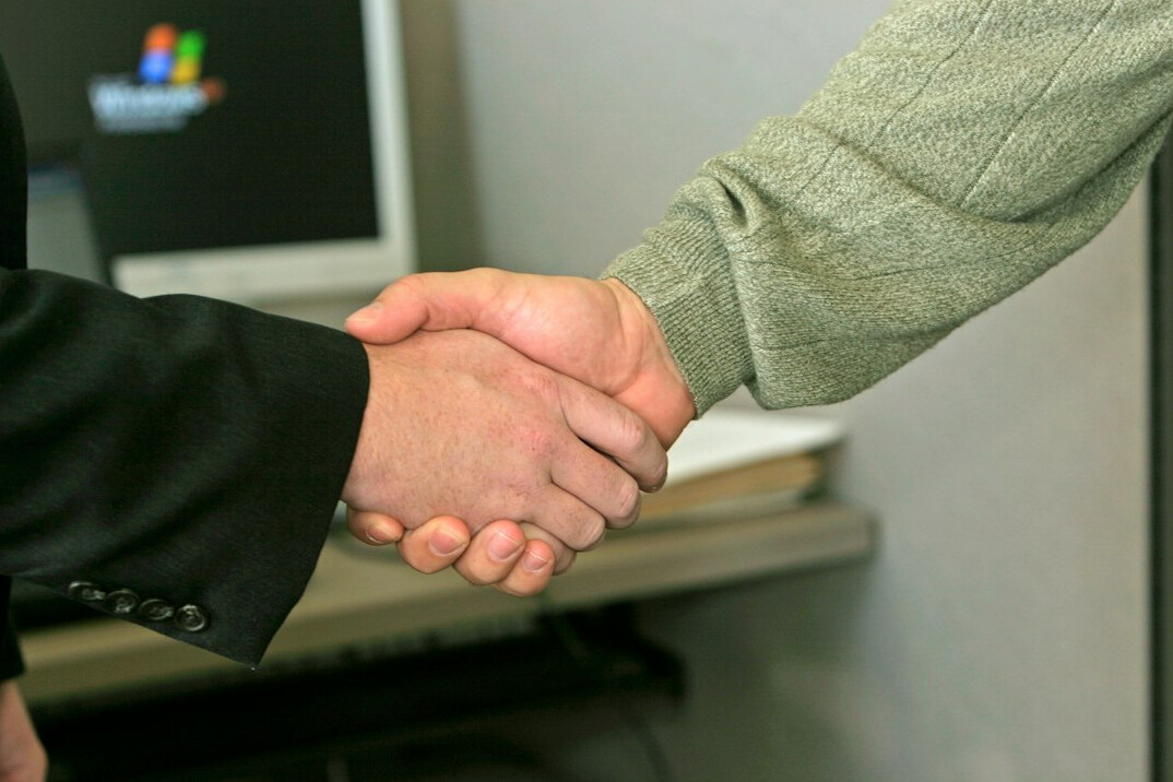 happy client handshake