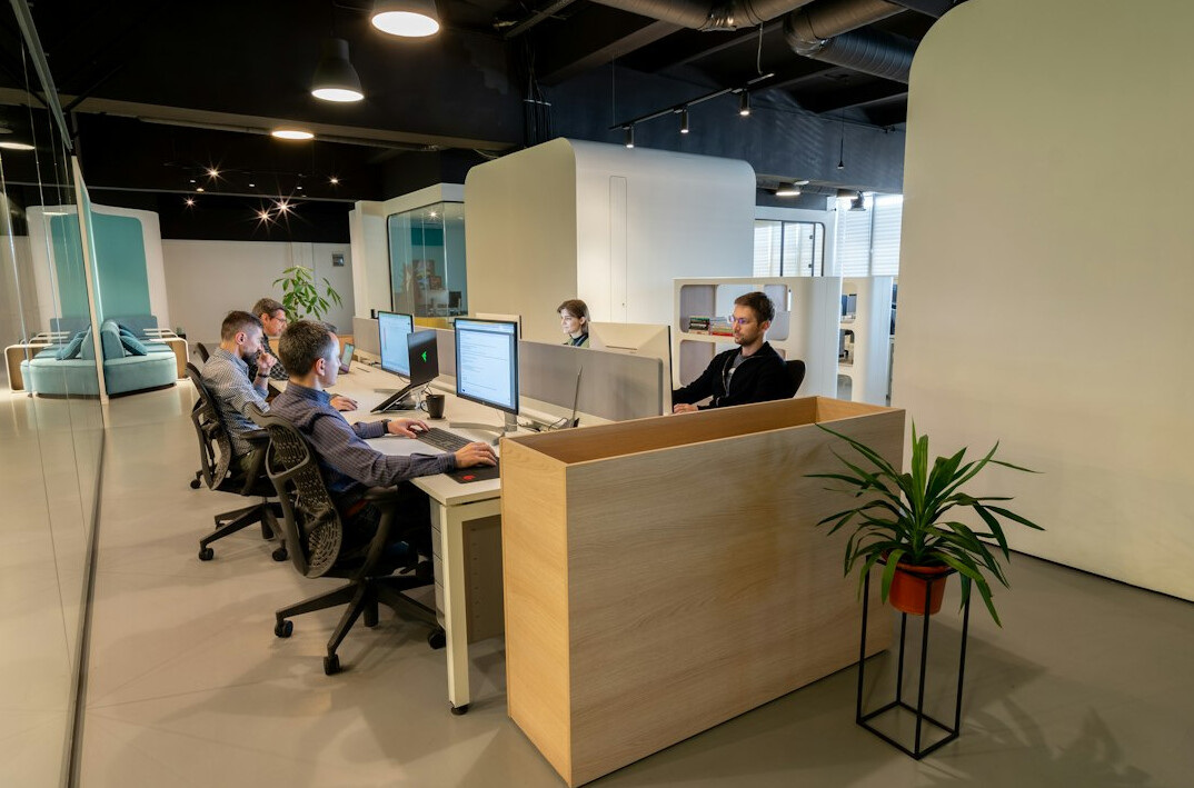 futuristic insurance office