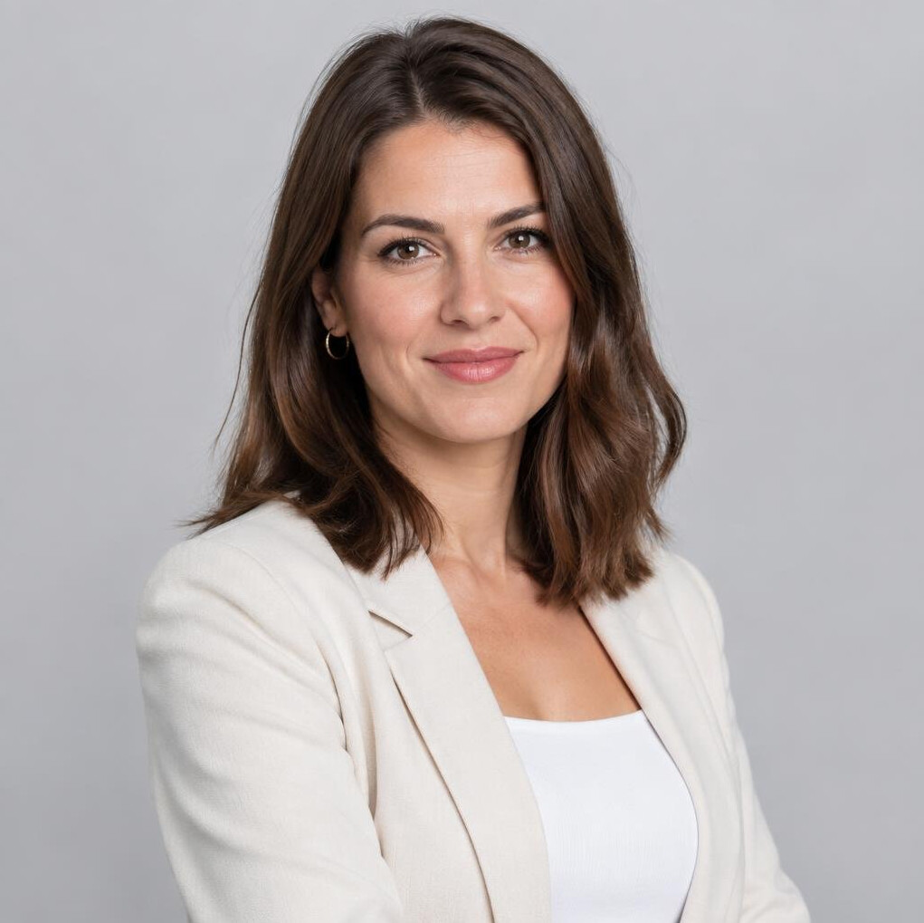 Studio portrait of a Croatian woman in her 30s, founder and editor