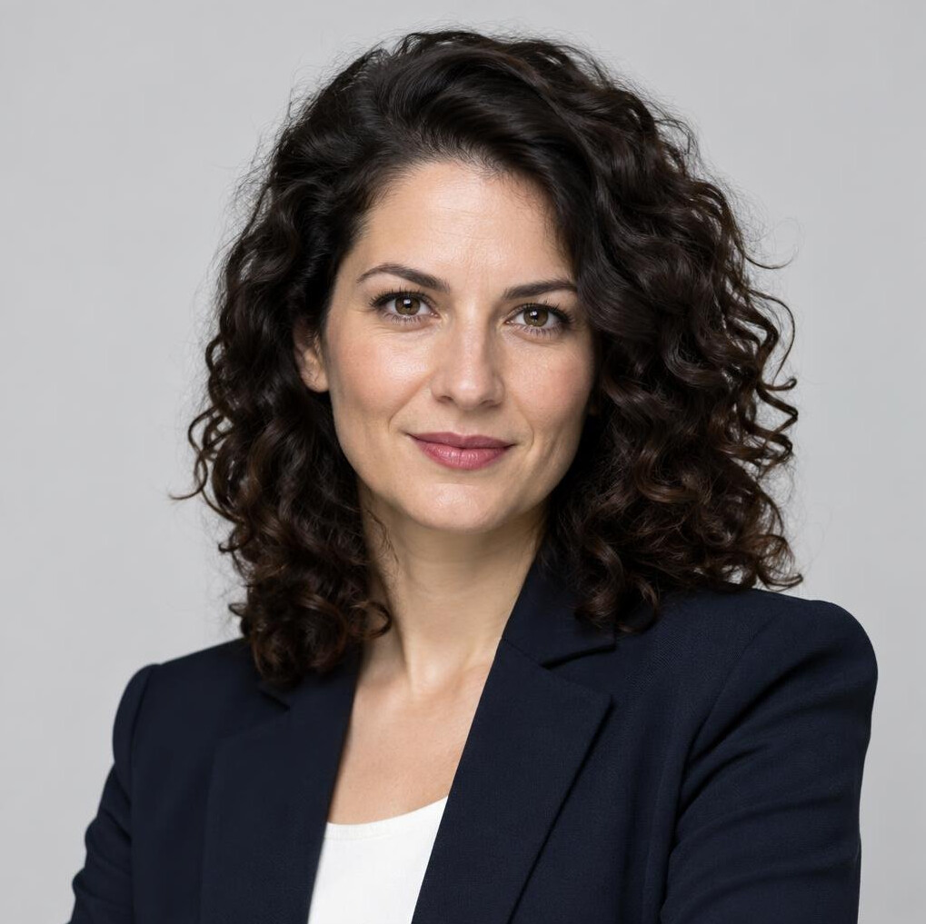 Studio portrait of a Croatian woman in her 30s, compliance specialist